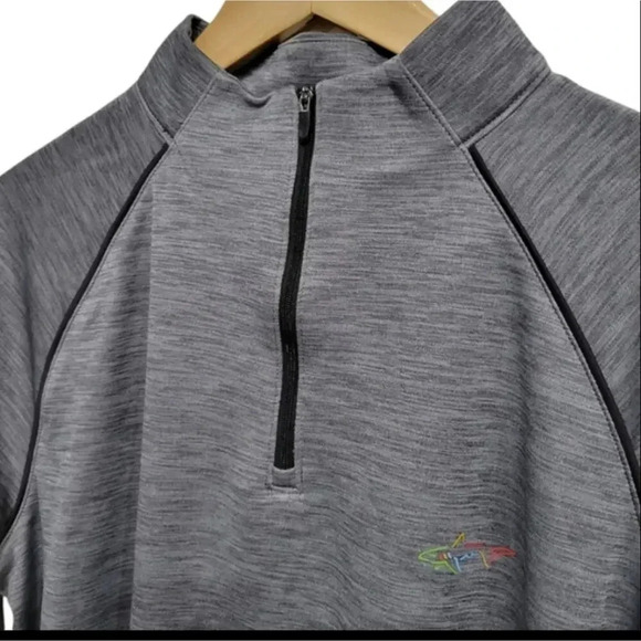 Greg Norman Play Dry 1/4 Zip Pullover Heather Gray Medium - Picture 2 of 6